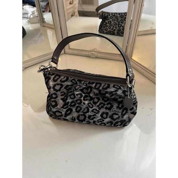 Coach Handbags - Coach metallic leopard print bag